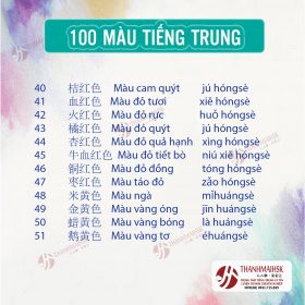 Từ vựng BJ38 Trang Đăng Nhập về chủ đề màu sắc