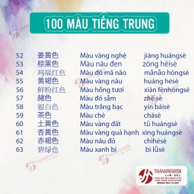 Từ vựng BJ38 Trang Đăng Nhập về chủ đề màu sắc