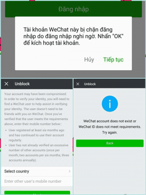 Bị khóa tài khoản wechat phải làm sao?