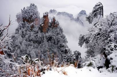 Tuyết đầu mùa tại Trương Gia Giới