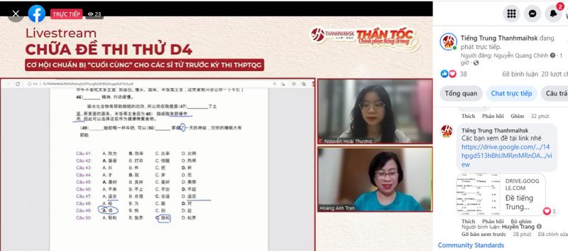 Livestream chữa đề D4 -4