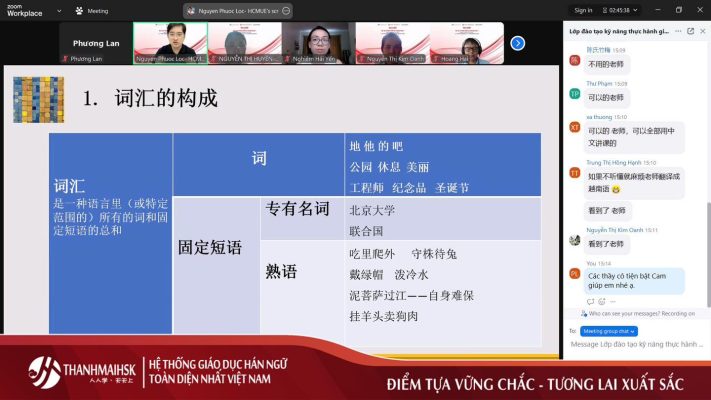 Khai giảng Khoá 5 Đào tạo kỹ năng thực hành giảng dạy Hán ngữ 3