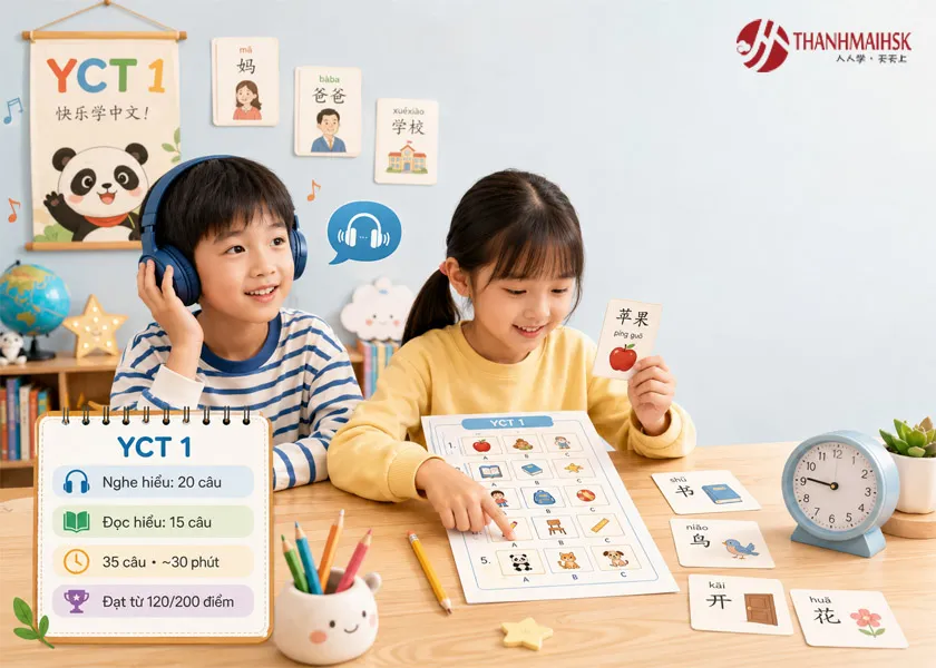Cấu trúc bài thi YCT 1