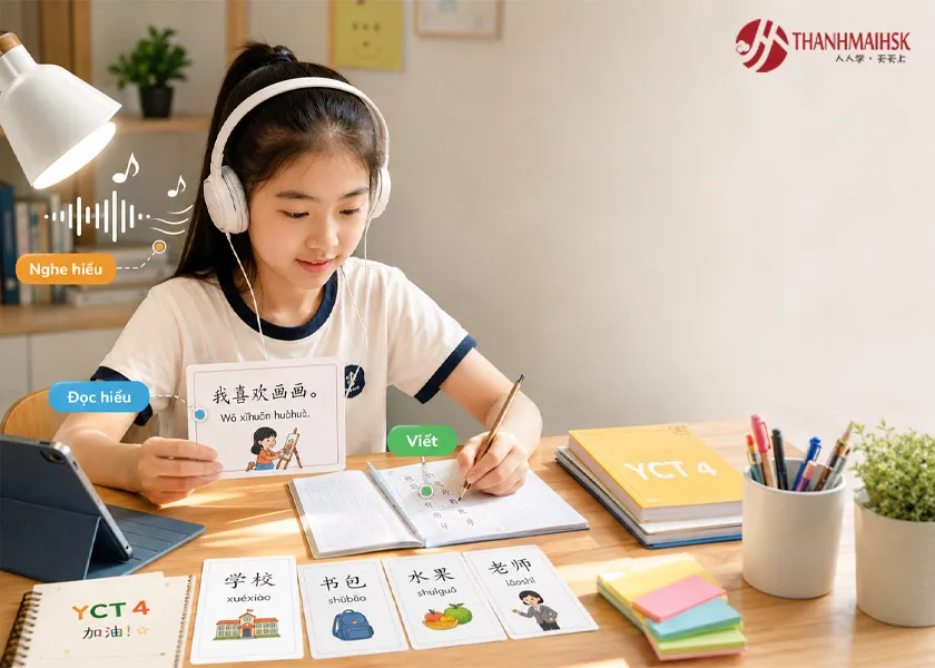Phương pháp ôn luyện từng kỹ năng trong YCT 4